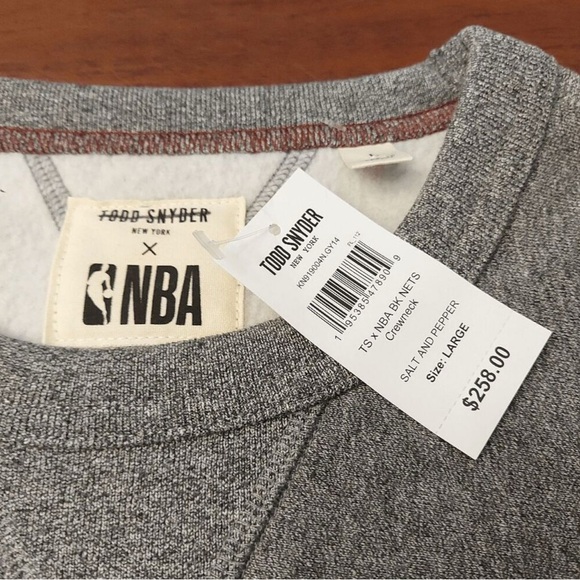 Todd Snyder Gray NETS Sweatshirt - Picture 3 of 4